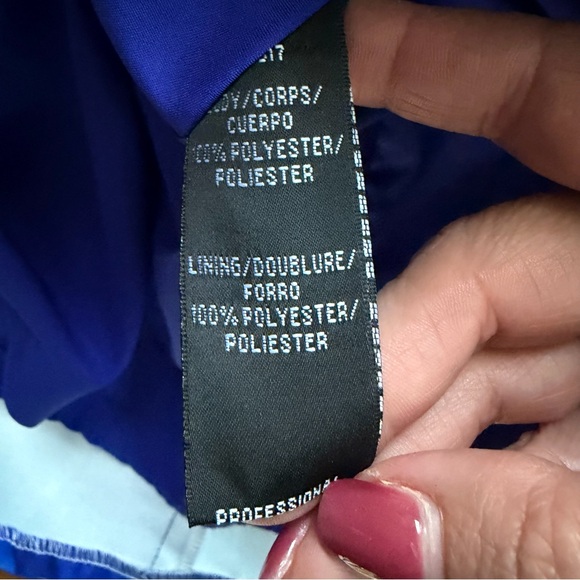 ML Monique Lhuillier Strapless Blue Floral Fit & Flare Cocktail Dress Size 6 - Picture 4 of 9